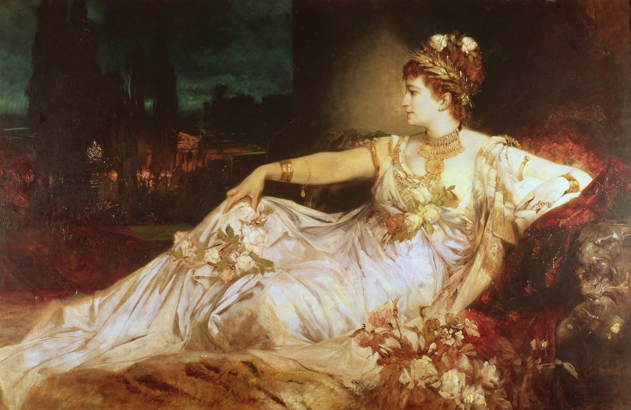 Charlotte Wolter, mint Messalina császárné alkotó: Hans Makart