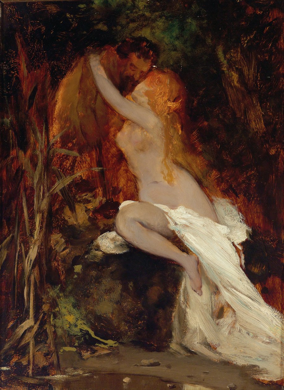 Faun és Nimfa alkotó: Hans Makart