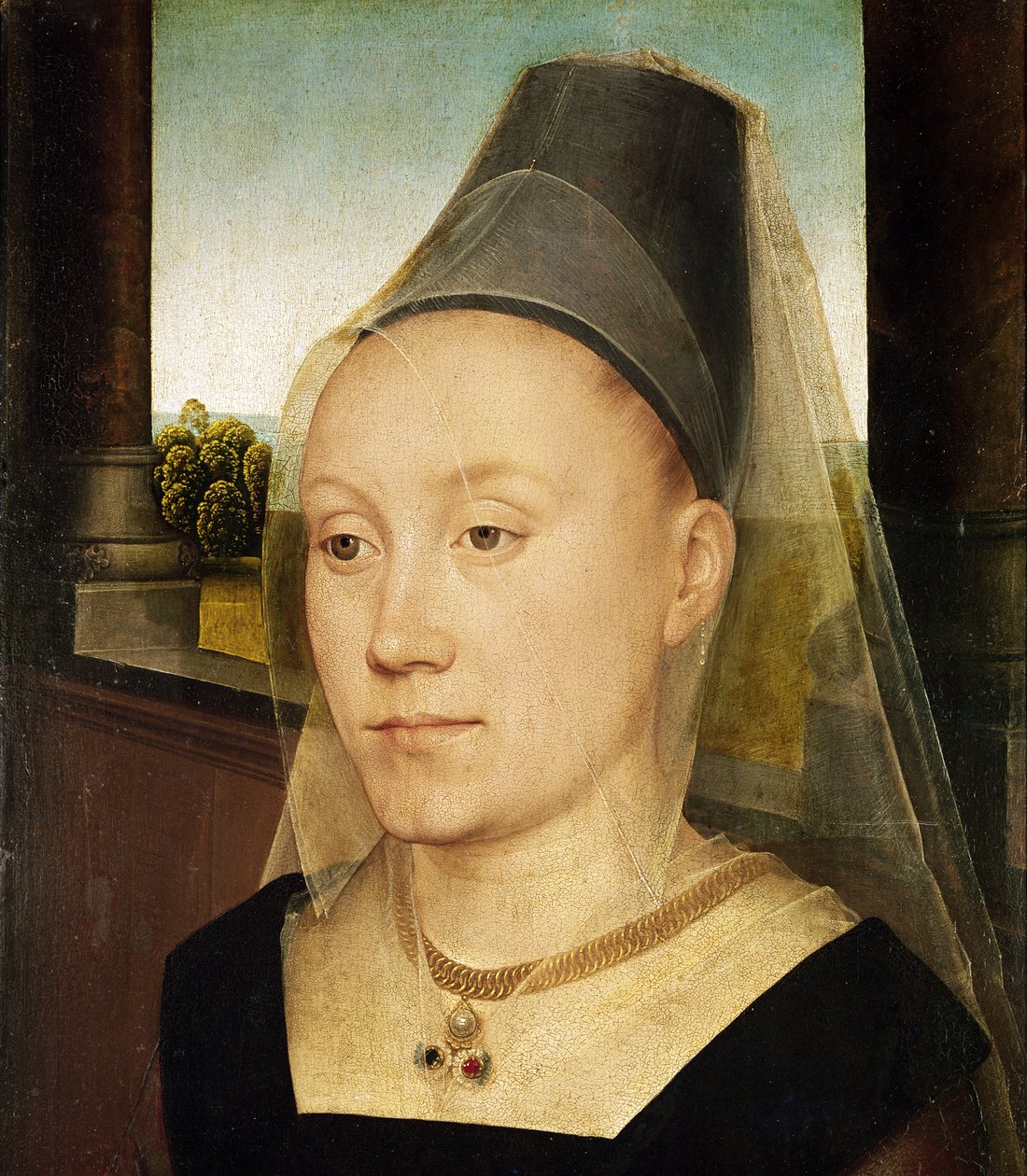 Barbara de Vlaenderberch, 1472–1475 körül (a 234523. szám részlete) alkotó: Hans Memling