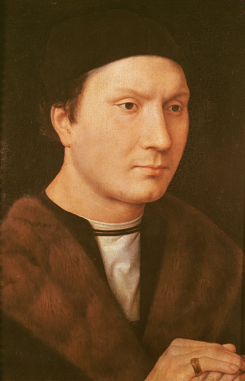 Ismeretlen férfi portréja, 1480-90 körül (olaj, tölgyfa) alkotó: Hans Memling