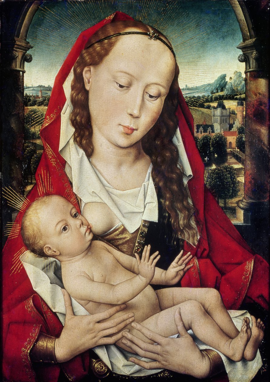 Szűz és gyermek, 1467-70 körül alkotó: Hans Memling