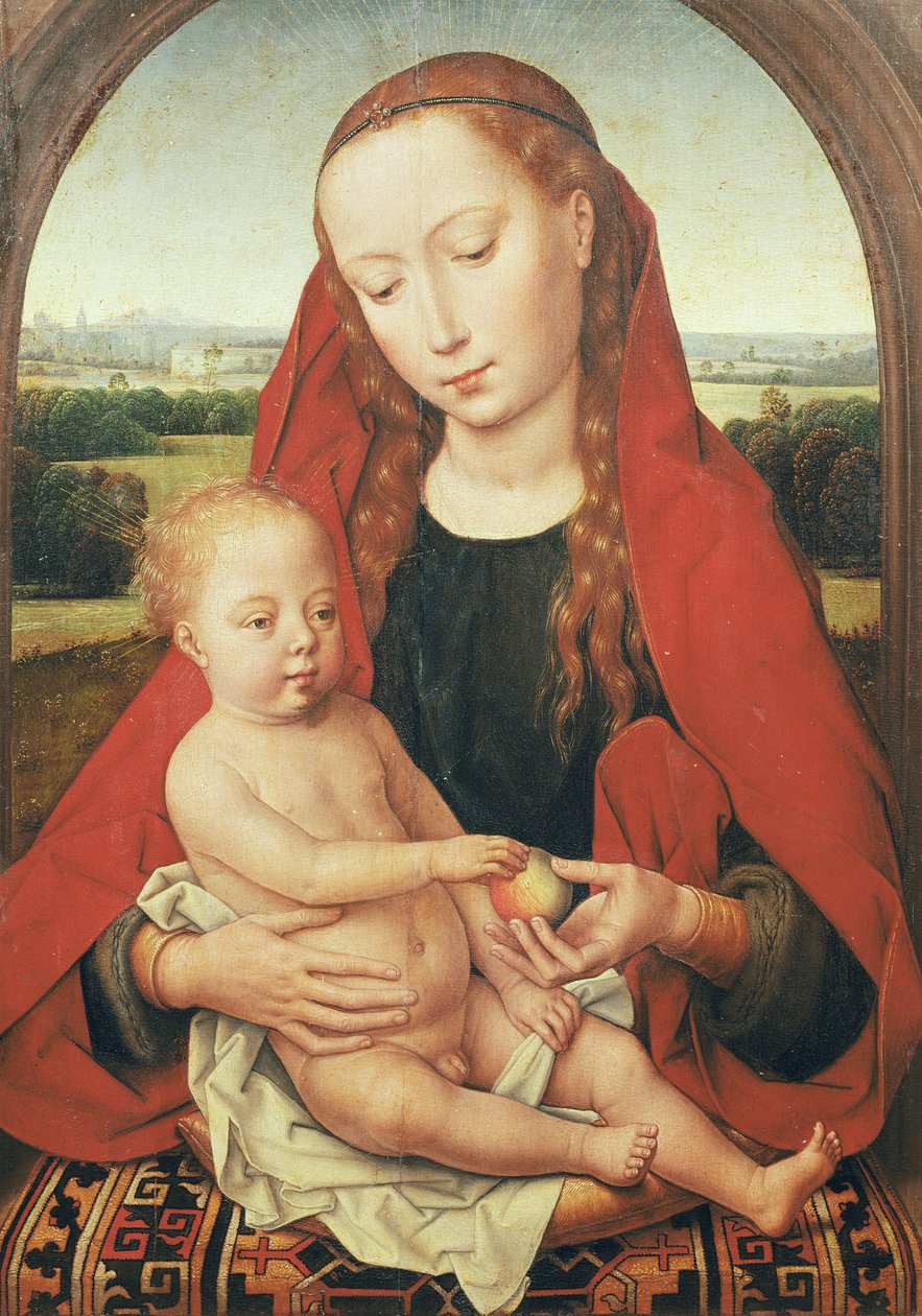 Szűz és gyermek, 1485-90 körül alkotó: Hans Memling