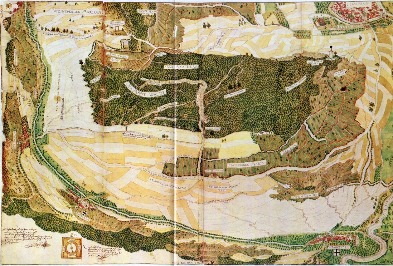 Heilbronn és keleti környéke 1578 alkotó: Hans Peter Eberlin