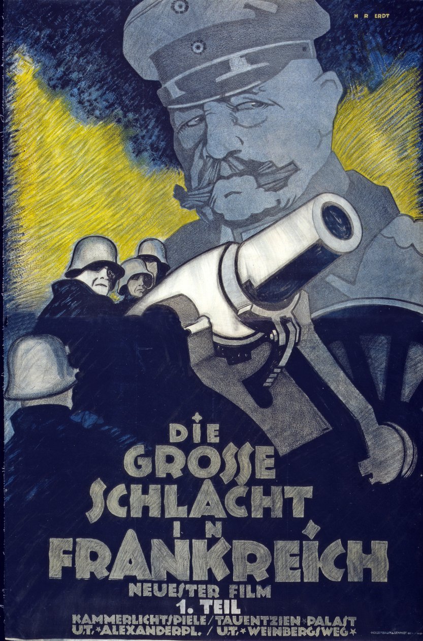 Reklám az I. részhez, A nagy francia csata, pub. 1918 körül alkotó: Hans Rudi Erdt