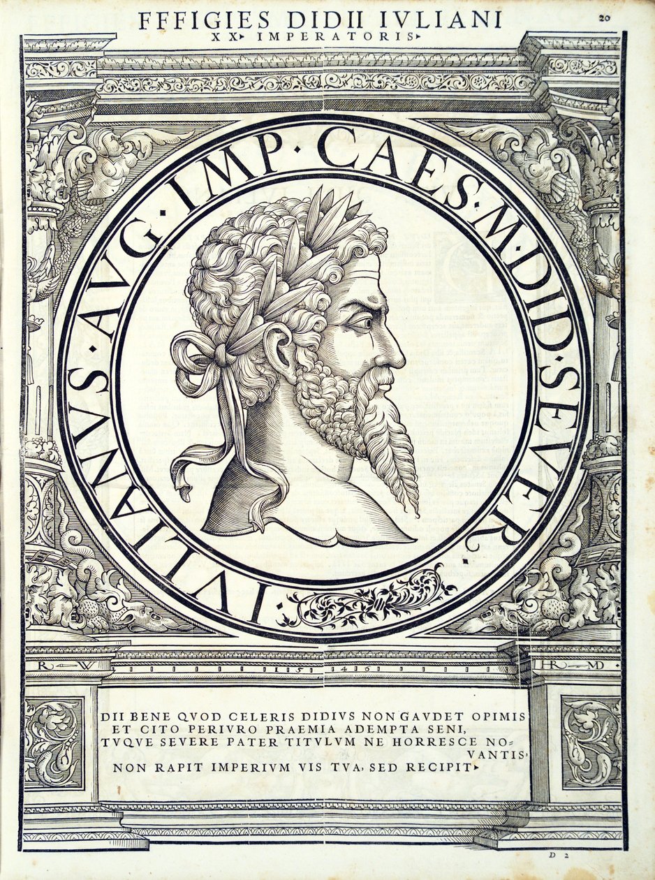 Didius Julianus, illusztráció az összes kelet- és nyugat-római római császártól alkotó: Hans Rudolf Manuel Deutsch
