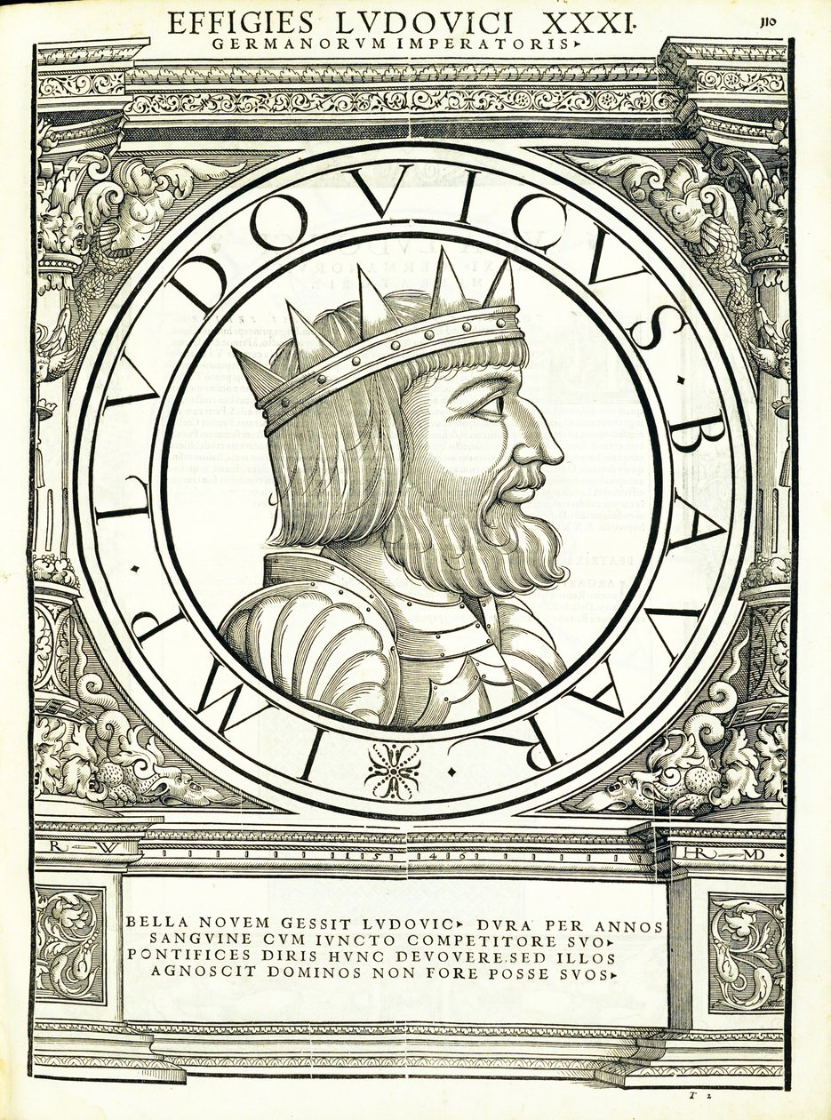 IV. Luis, illusztráció: „A teljes kelet és nyugat római császárai” alkotó: Hans Rudolf Manuel Deutsch