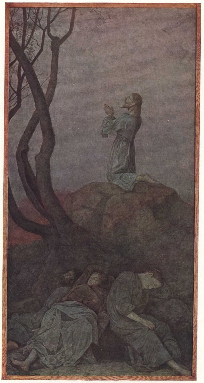 Christus am Olberg Angol: Krisztus az Olajfák hegyén alkotó: Hans Thoma