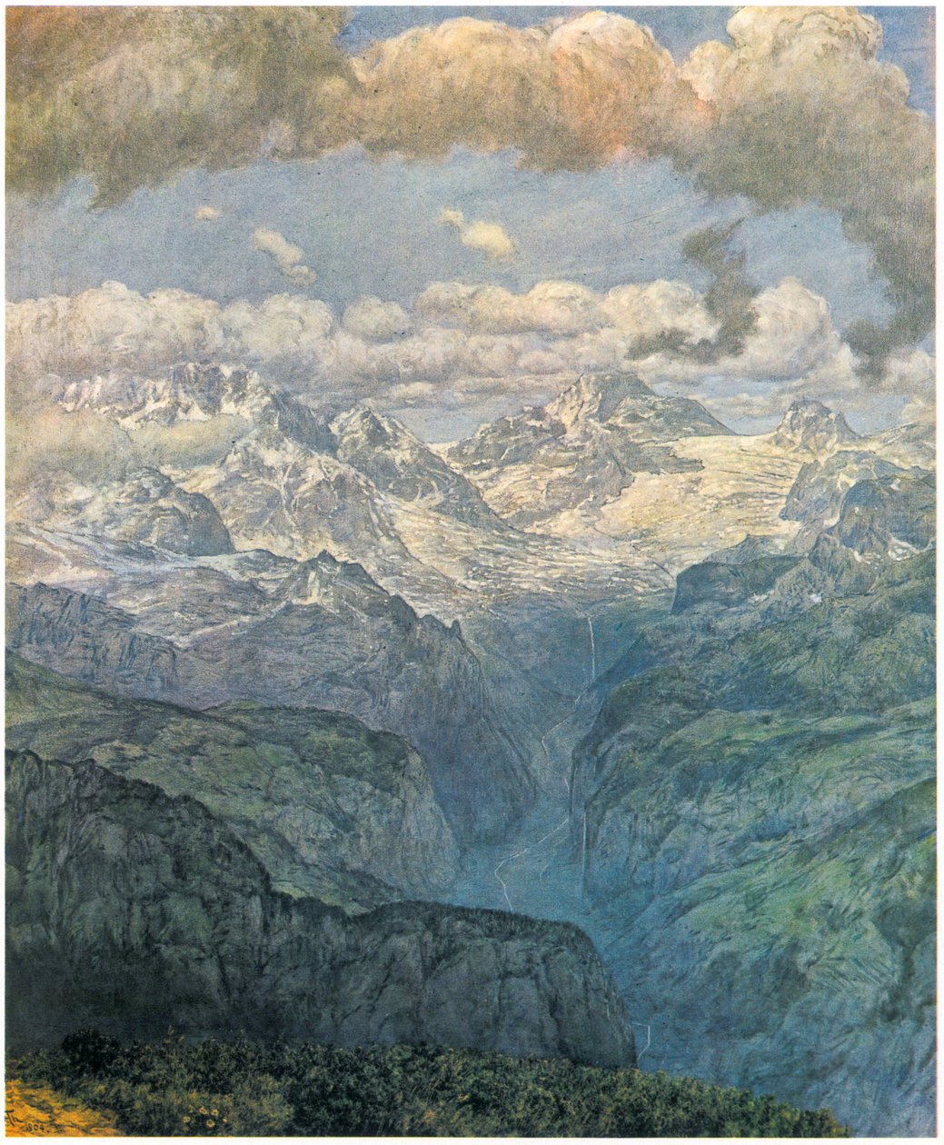 A Lauterbrunner -völgy alkotó: Hans Thoma