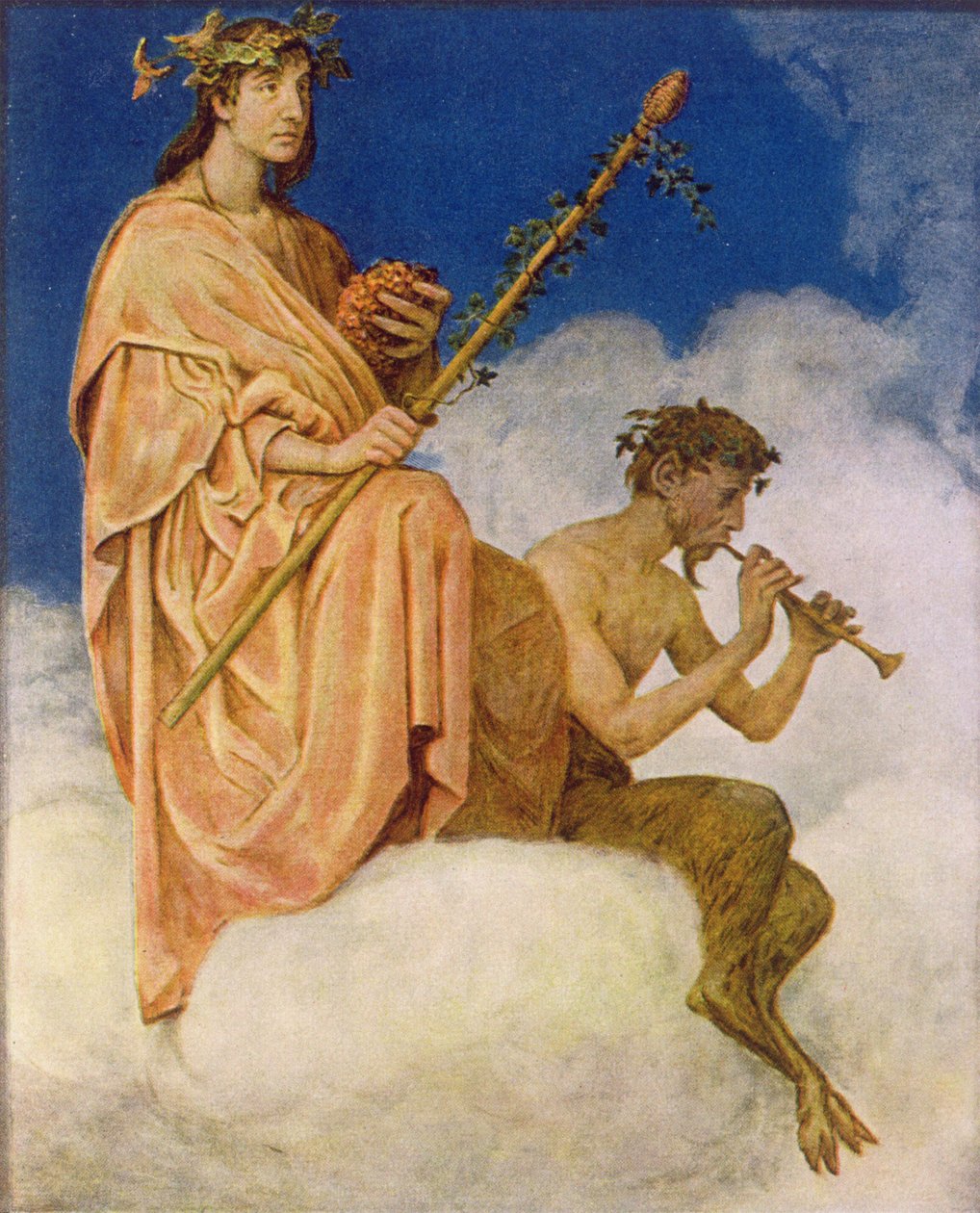 Október, 1910 körül Lipcsében megjelent „Festkalender” illusztráció alkotó: Hans Thoma