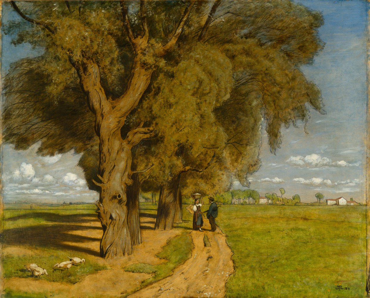 Nyár (táj Karlsruhe közelében) alkotó: Hans Thoma