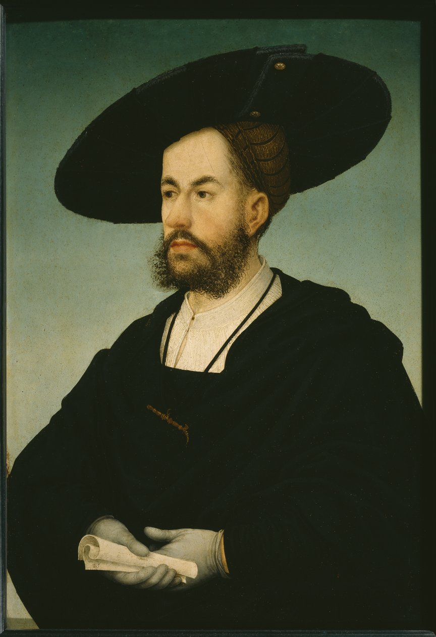 Anton Fugger portréja, 1500-29 körüli (olaj, mészkő) alkotó: Hans or Johan Maler