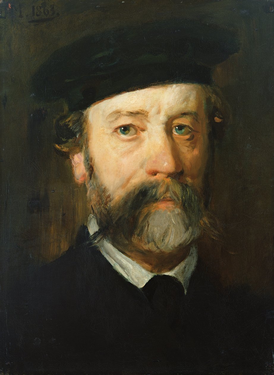 Egy szakállas férfi portréja, 1863 alkotó: Hans von Marées