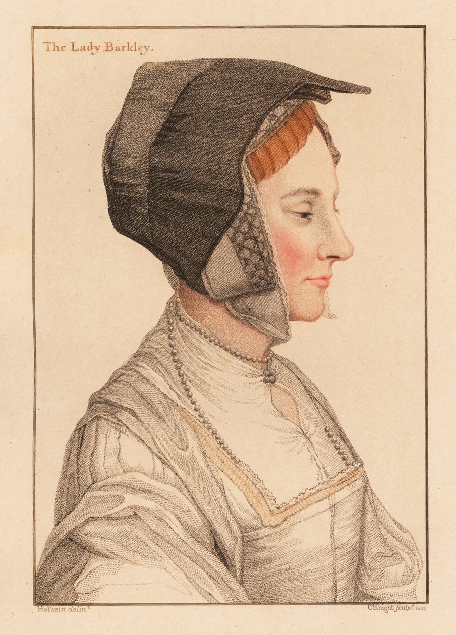 Anne Savage, Thomas Lord Berkeley második felesége., 1812 (metszet) alkotó: Hans (after) Holbein the Younger