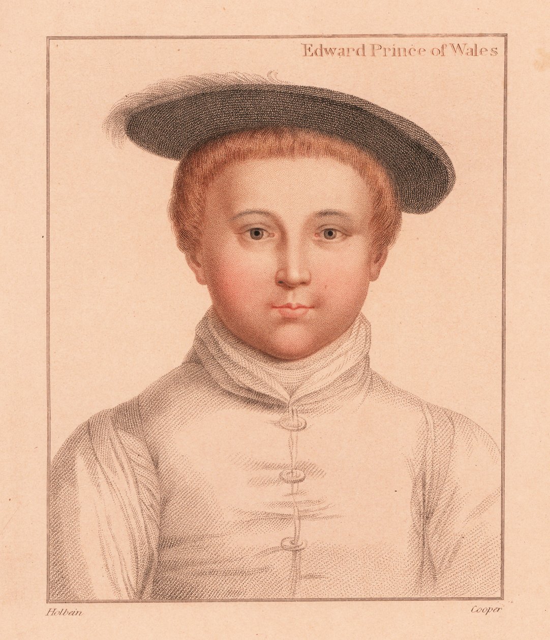 Edward, walesi herceg, 3-5 éves, 1812 (metszet) alkotó: Hans (after) Holbein the Younger