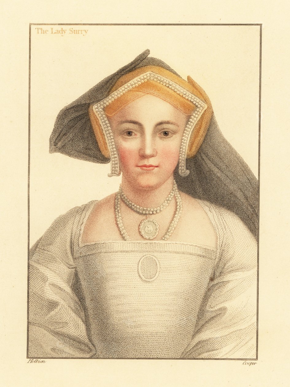 Frances Howard, Surrey grófnője, 1812 (metszet) alkotó: Hans (after) Holbein the Younger