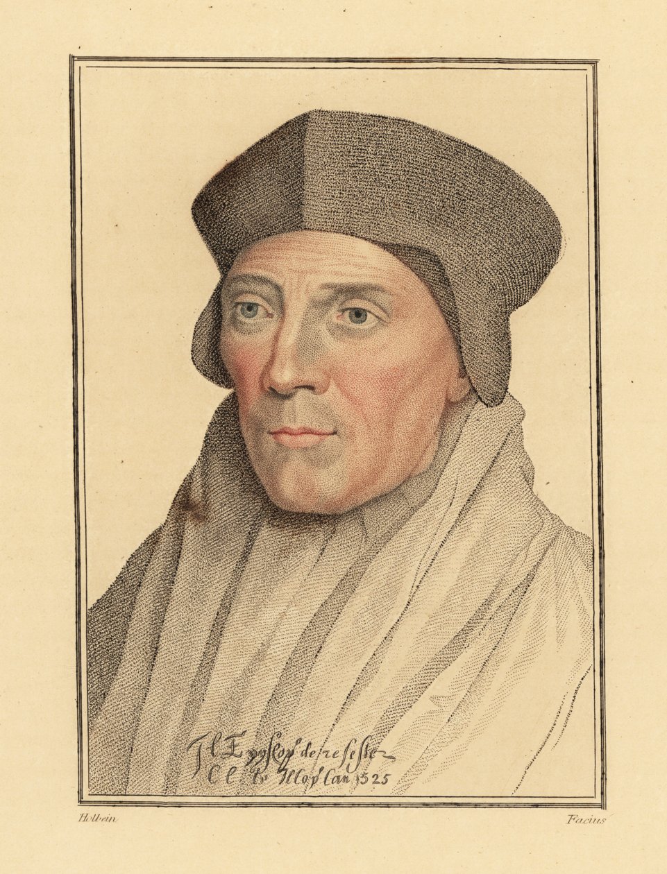 John Fisher, Rochester püspöke (1469-1535). ,1812 (metszet) alkotó: Hans (after) Holbein the Younger