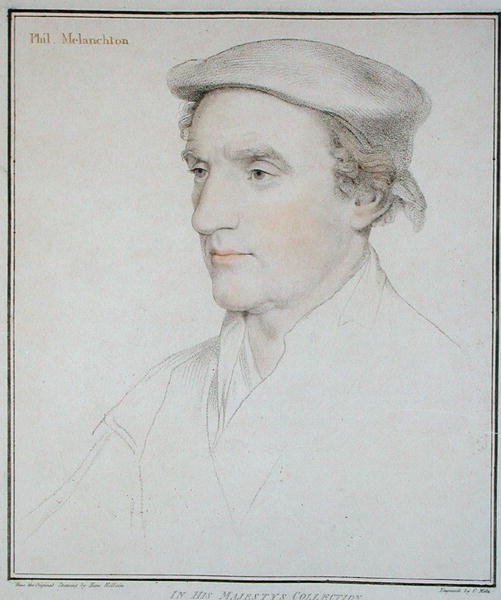 Philip Melanchton (1497-1560) portréja Fransesco Batolozzi (1727-1815) metszete 1792 (metszet) alkotó: Hans (after) Holbein the Younger