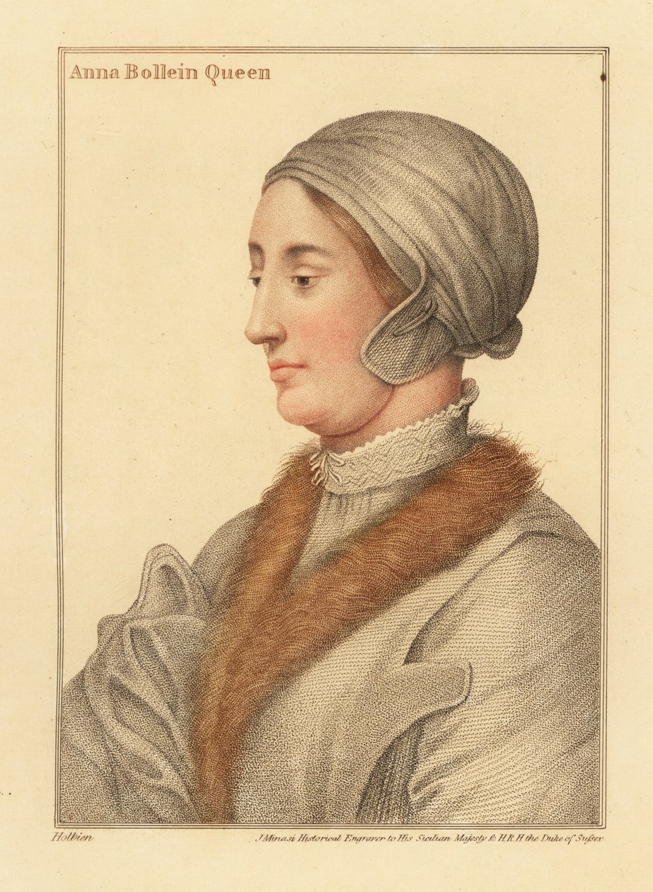 Boleyn Anna királynő, VIII. Henrik király második felesége alkotó: Hans (after) Holbein the Younger