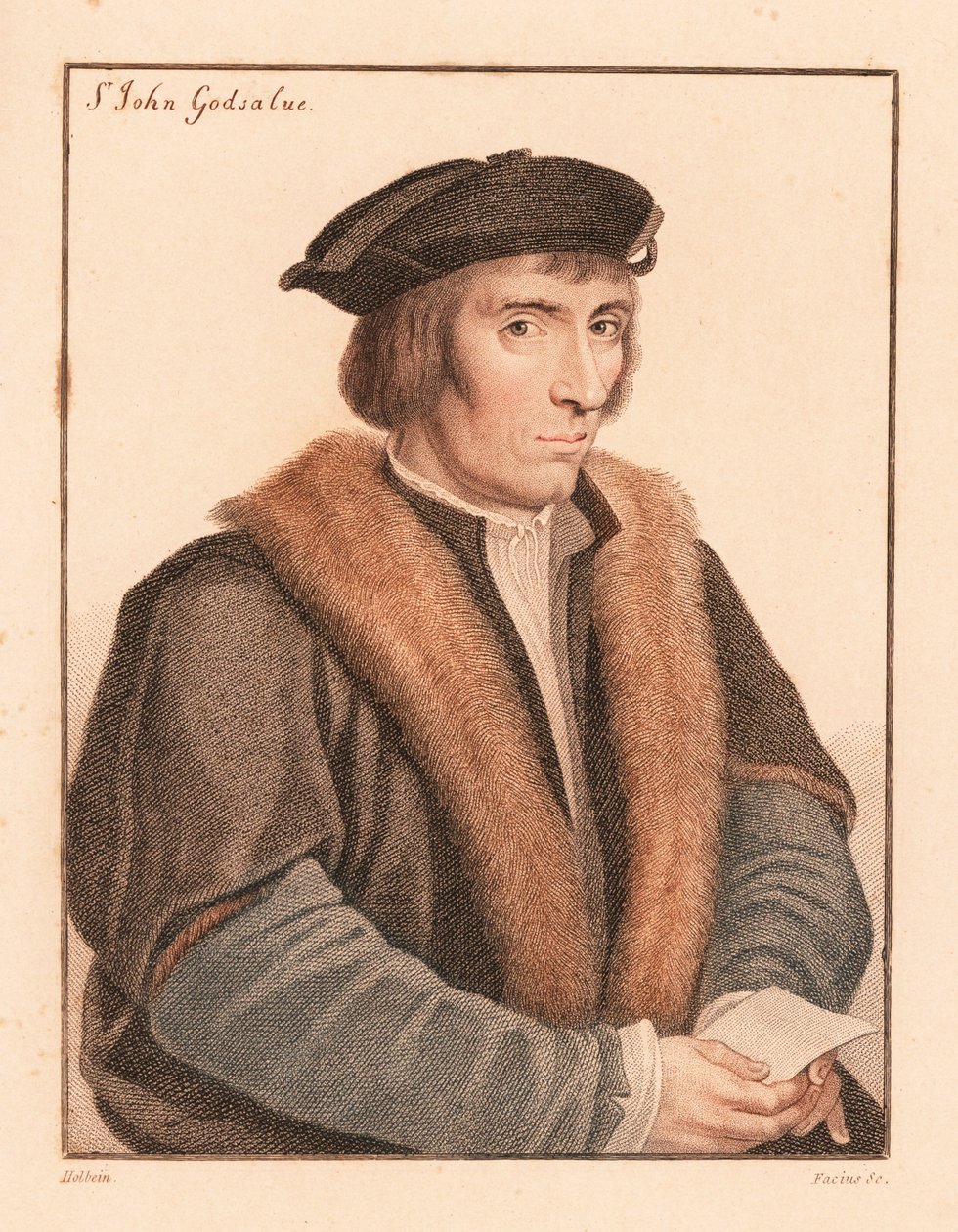 Sir John Godsalve angol politikus, meghalt 1557-ben, 1812-ben (metszet) alkotó: Hans (after) Holbein the Younger