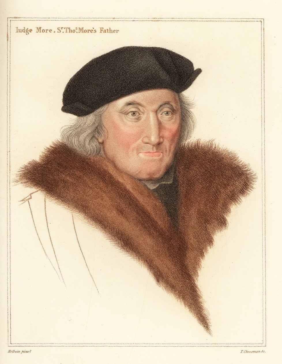 Sir John More, ügyvéd és bíró (1451-1533), 1812 (metszet) alkotó: Hans (after) Holbein the Younger