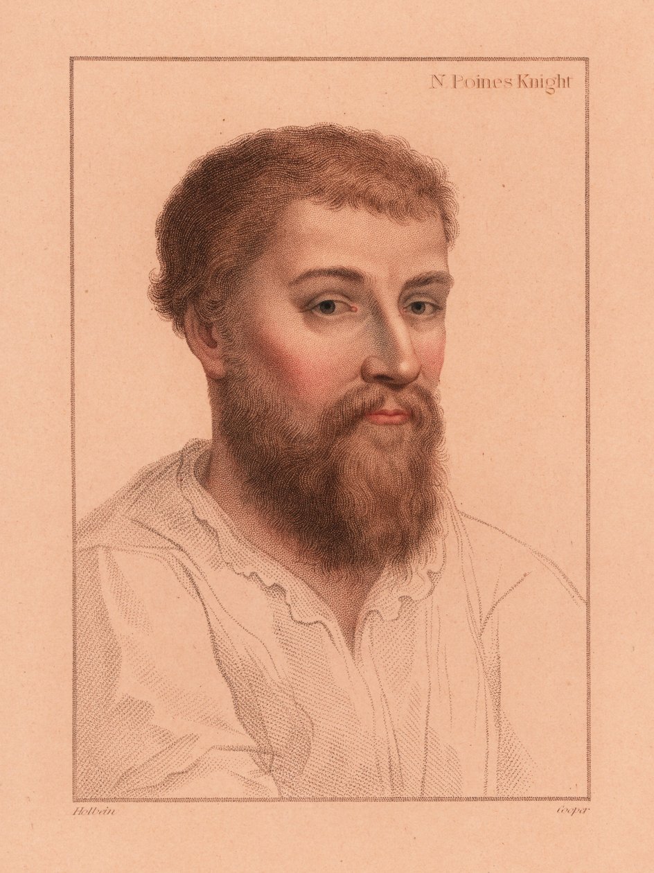 Sir Nicholas Poyntz (1510-1556), angol udvarmester, 1812 (metszet) alkotó: Hans (after) Holbein the Younger