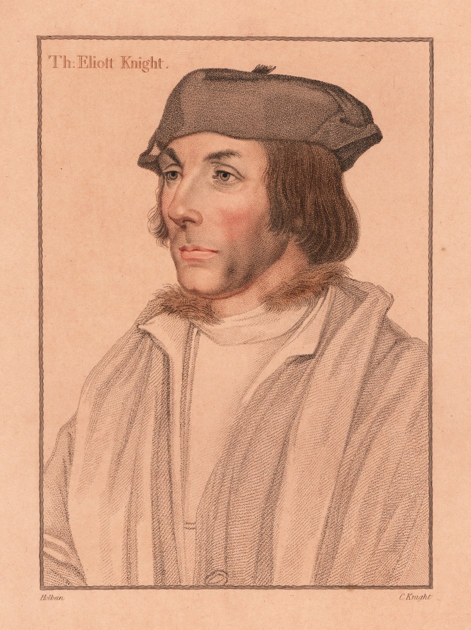 Sir Thomas Elyot, angol diplomata és tudós, 1812 (metszet) alkotó: Hans (after) Holbein the Younger
