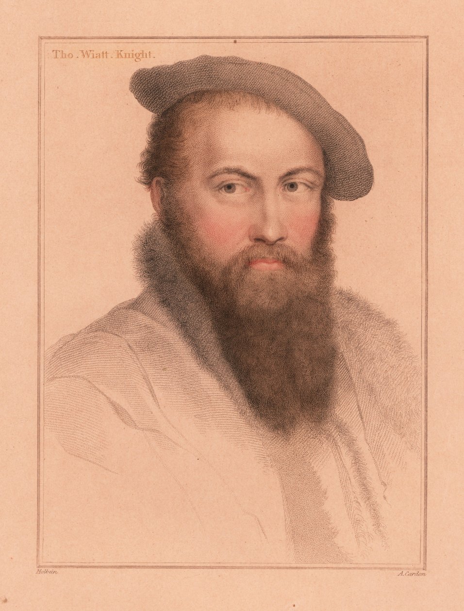 Sir Thomas Wyatt, angol nagykövet és költő, 1812 (metszet) alkotó: Hans (after) Holbein the Younger