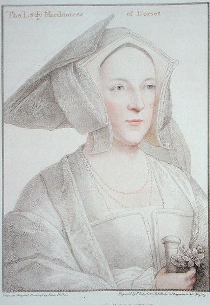 Dorseti márkiné (1481-1535) Francesco Bartolozzi (1727-1815) metszete 1795 (metszet) alkotó: Hans (after) Holbein the Younger