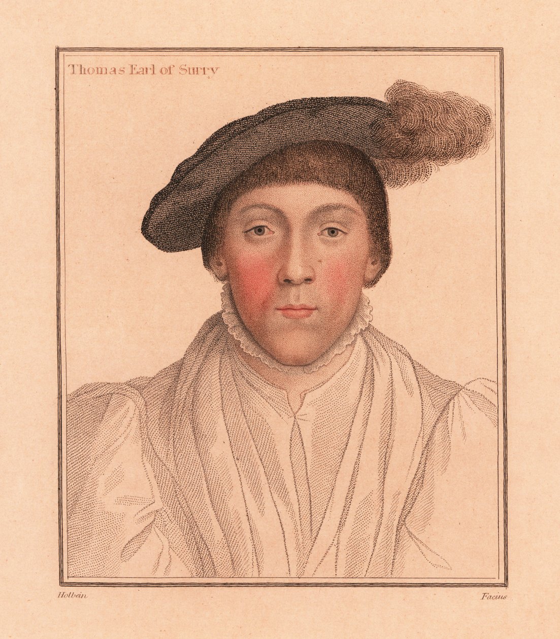 Thomas Howard, Surrey grófja, 1812 (metszet) alkotó: Hans (after) Holbein the Younger
