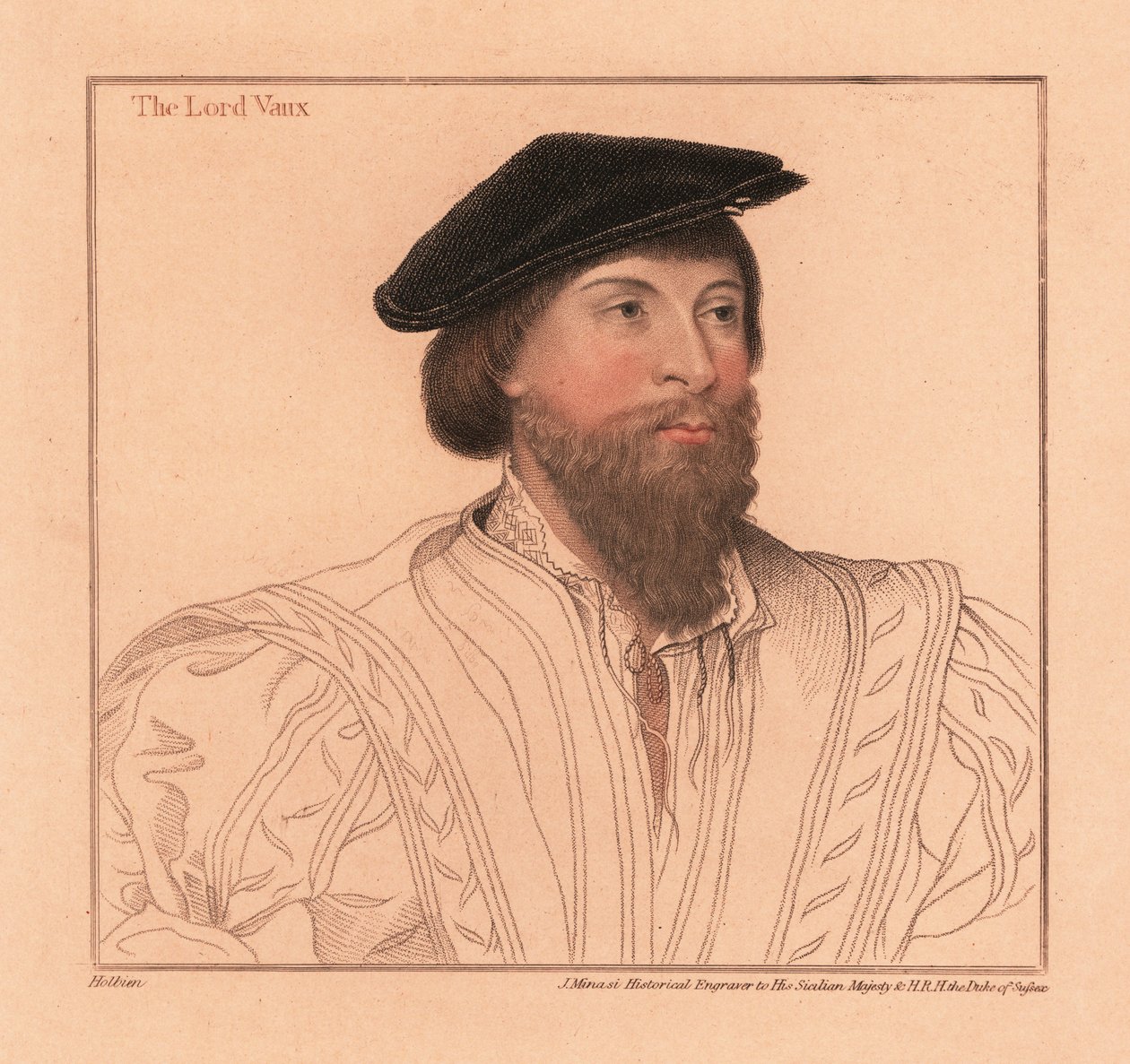 Thomas Vaux angol költő és nemes. ,1812 (metszet) alkotó: Hans (after) Holbein the Younger