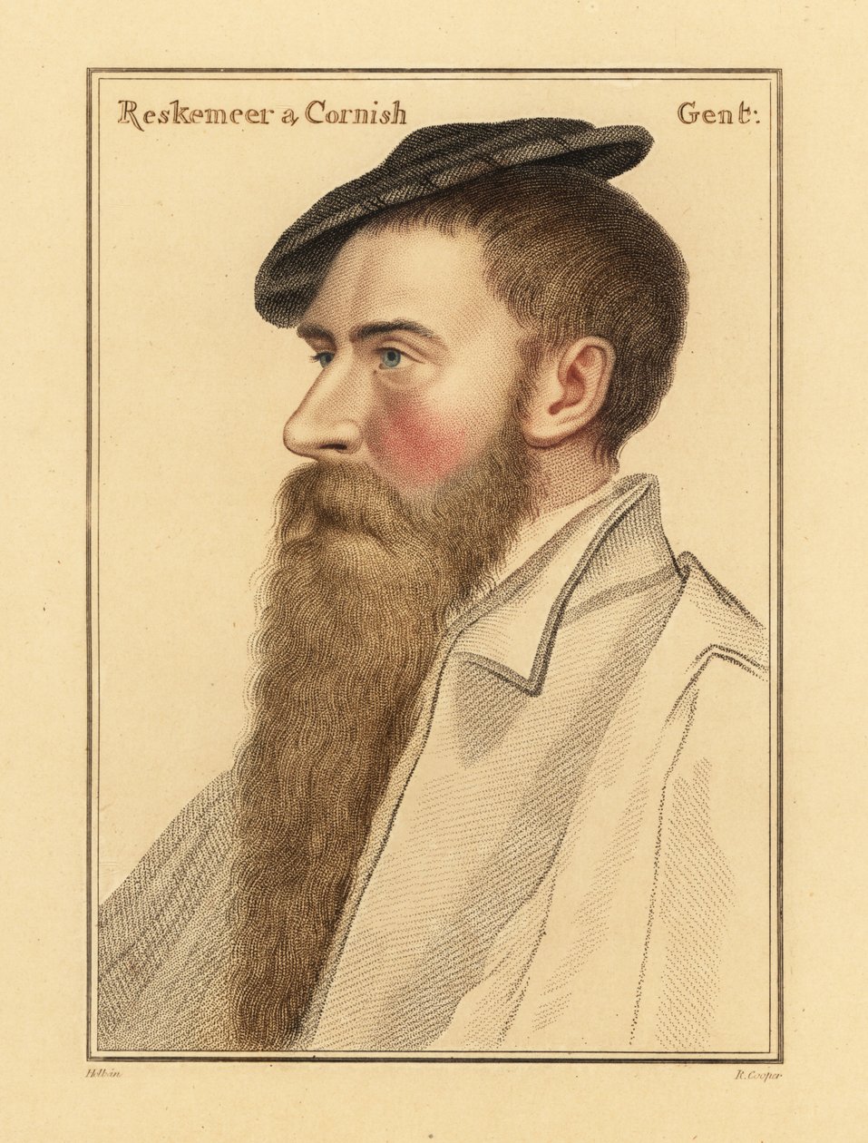 William Reskimer, VIII. Henrik király udvarmestere. ,1812 (metszet) alkotó: Hans (after) Holbein the Younger