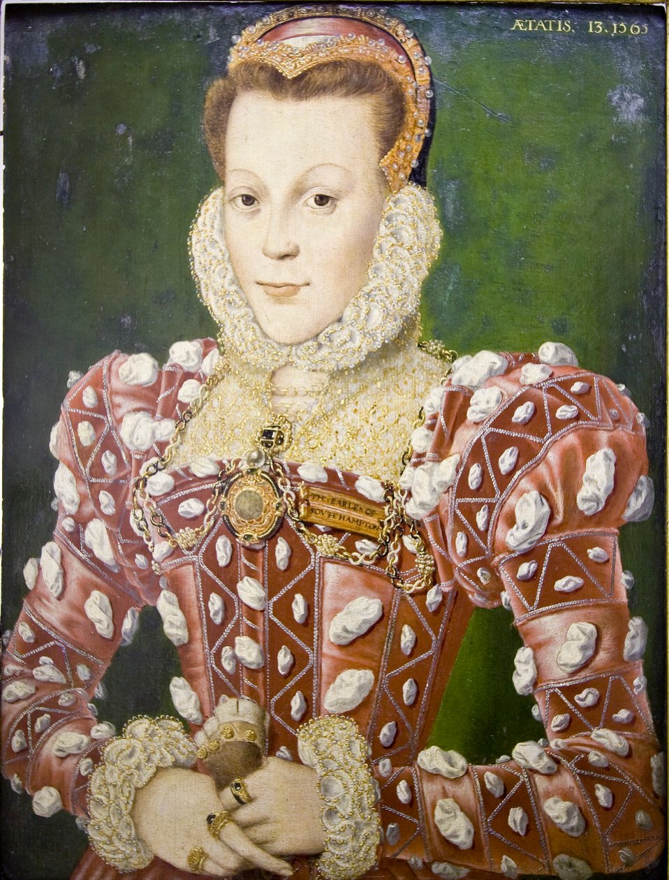 Mary Browne, Southampton grófnő portréja alkotó: Hans (attr. to) Eworth or Ewoutsz