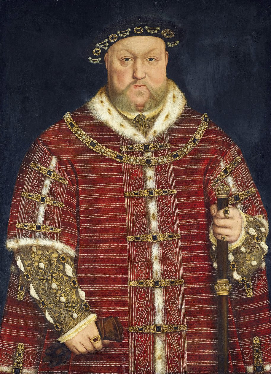 Henri VIII - VIII. Henrik angol király portréja par Holbein, Hans, az ifjabb, Workshop of . Olaj, fa, méret: 93x68 alkotó: Hans (school of) Holbein