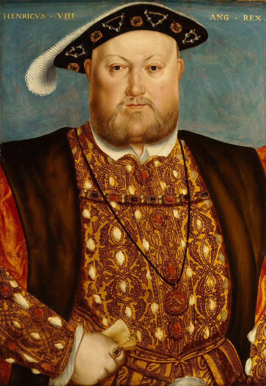 VIII. Henrik (olaj, tábla) alkotó: Hans (studio of) Holbein The Younger