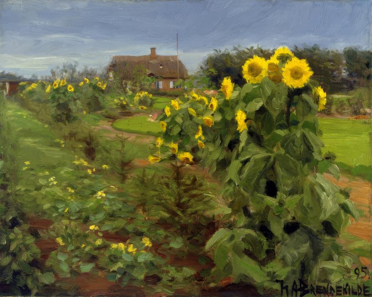 H.A.Brendekilde, Sonnenblumenblüte alkotó: Hans Andersen Brendekilde