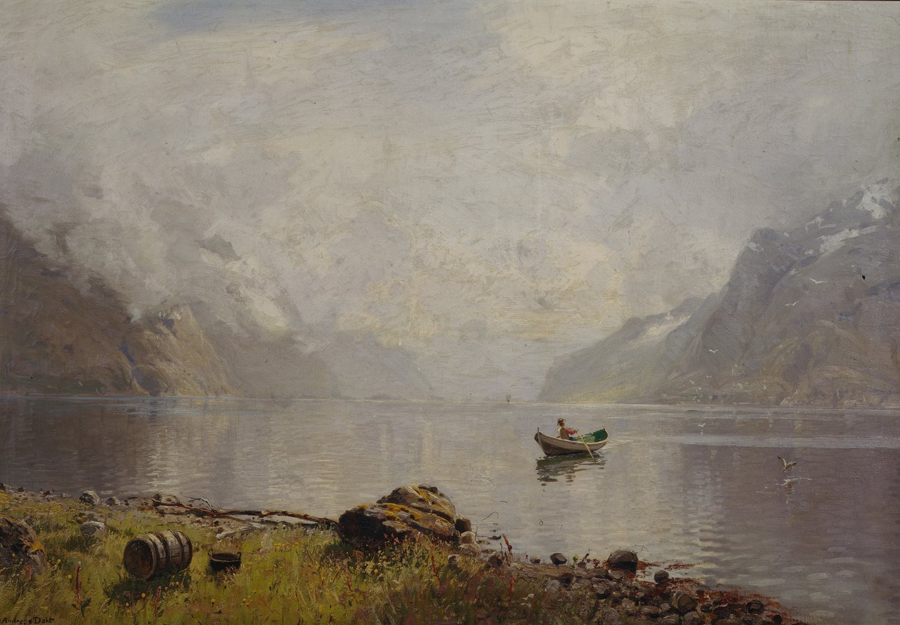Sognefjordenből (olaj, vászon) alkotó: Hans Andreas Dahl