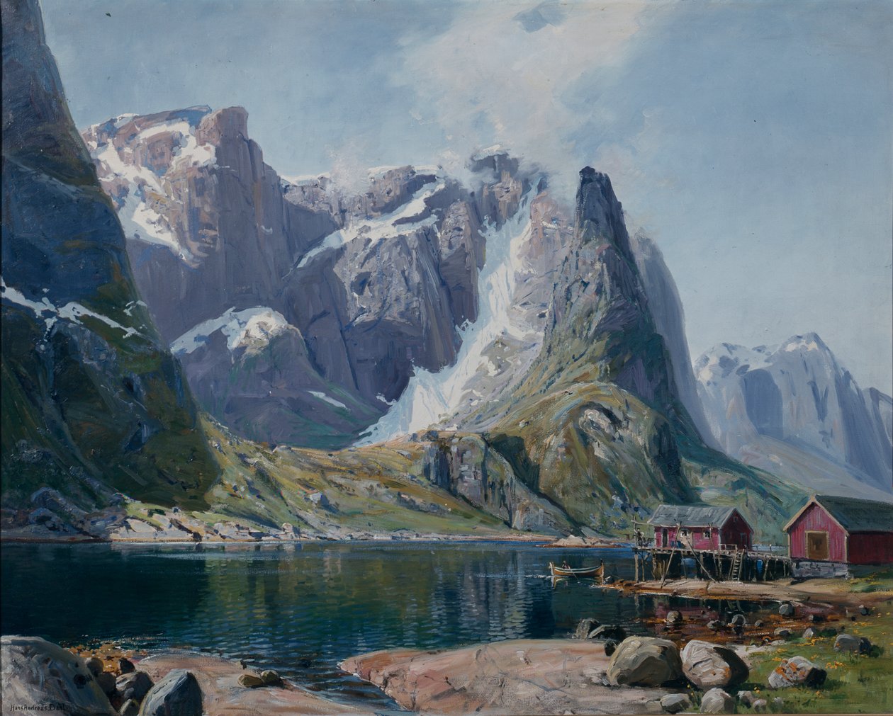 Northlandfjord 1890 körül (olaj, vászon) alkotó: Hans Andreas Dahl