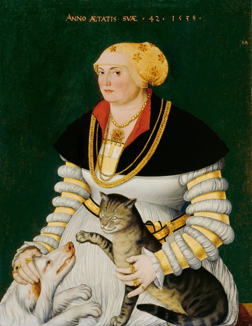 Cleophea Holzhalb portréja, nee Krieg von Bellikon, Asper, Hans (1499-1571). Olaj, fa alkotó: Hans Asper