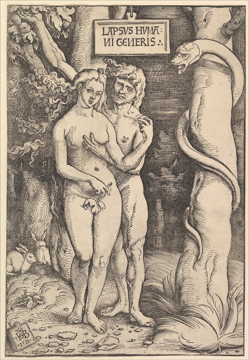 Ádám és Éva, 1511. alkotó: Hans Baldung