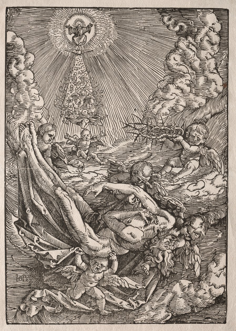 Krisztust angyalok vitték a mennybe alkotó: Hans Baldung