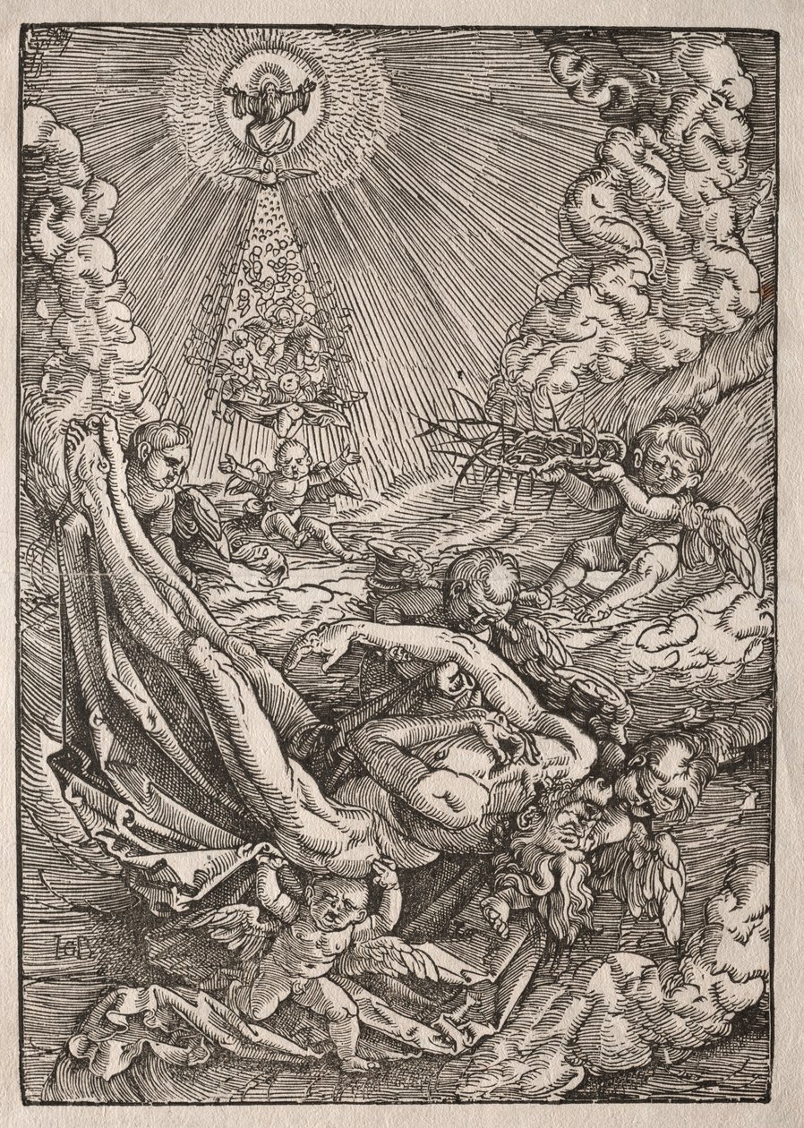 Krisztust angyalok vitték a mennybe, c. 1515-1517. alkotó: Hans Baldung