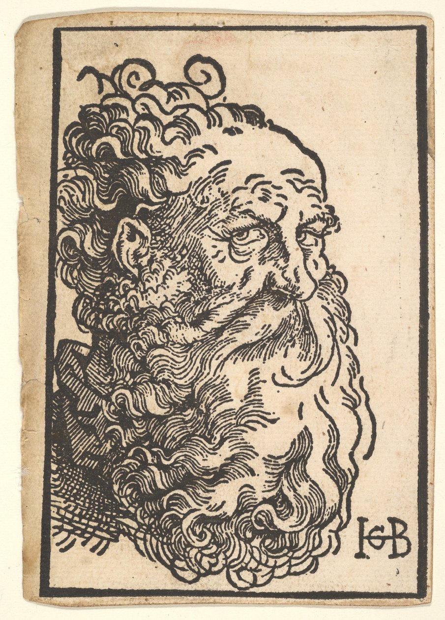 Egy szakállas férfi feje, kb. 1518-19. alkotó: Hans Baldung