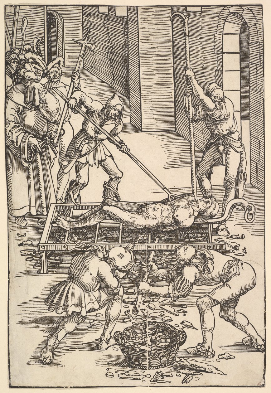 Szent Lőrinc mártíromsága, kb. 1505. alkotó: Hans Baldung