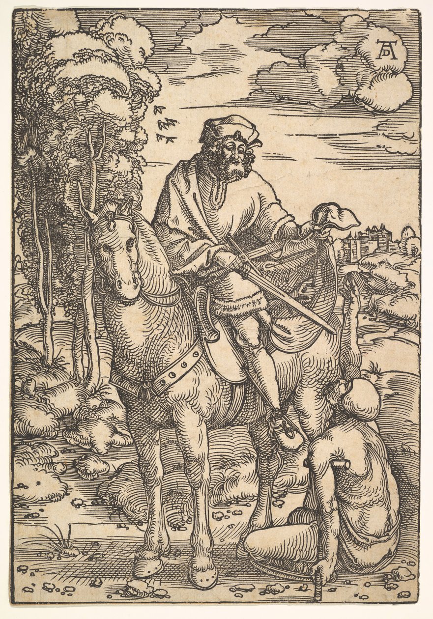 Szent Márton lóháton, 15-16. század. alkotó: Hans Baldung