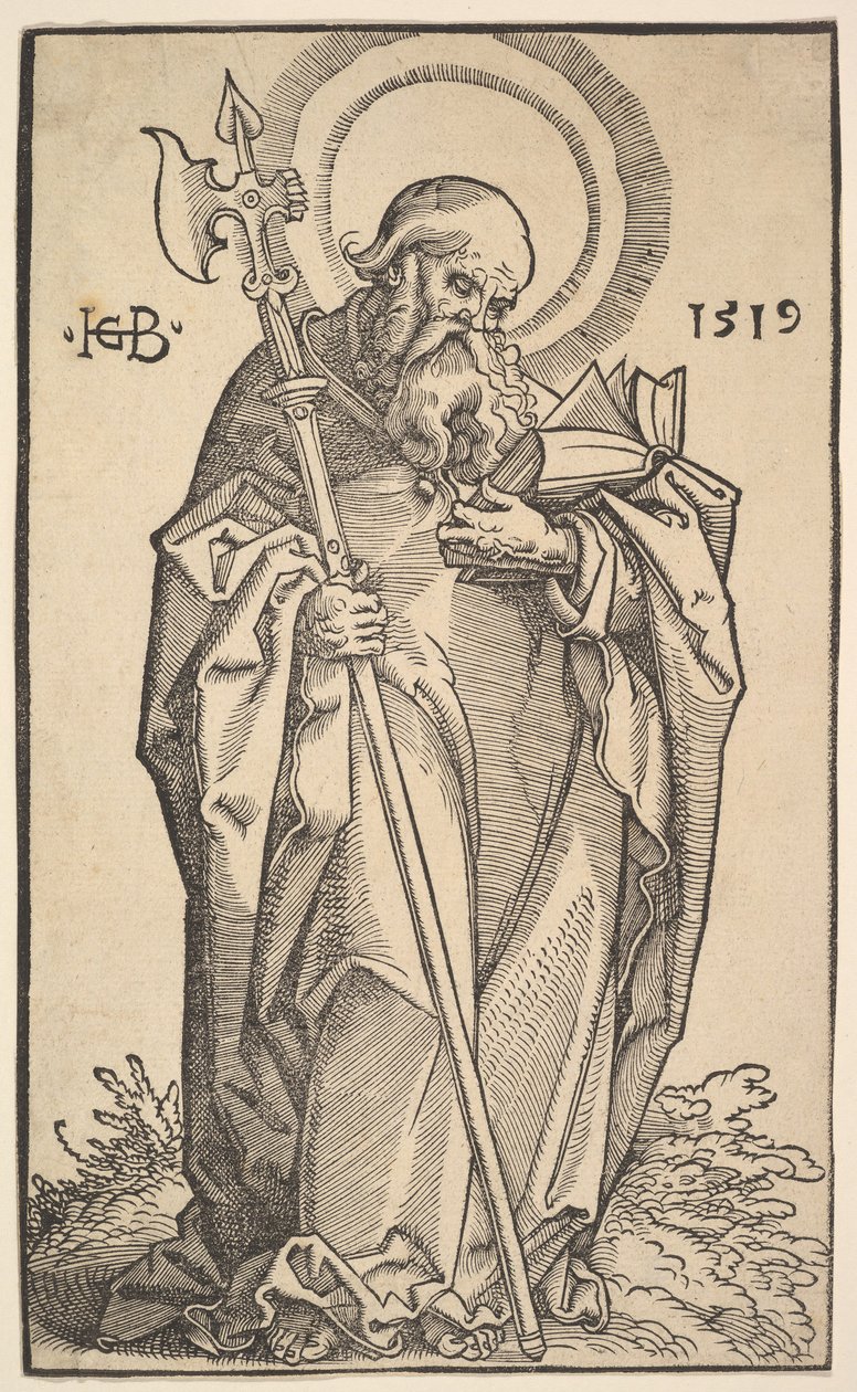 Szent Máté Krisztustól és az apostoloktól, 1519. alkotó: Hans Baldung