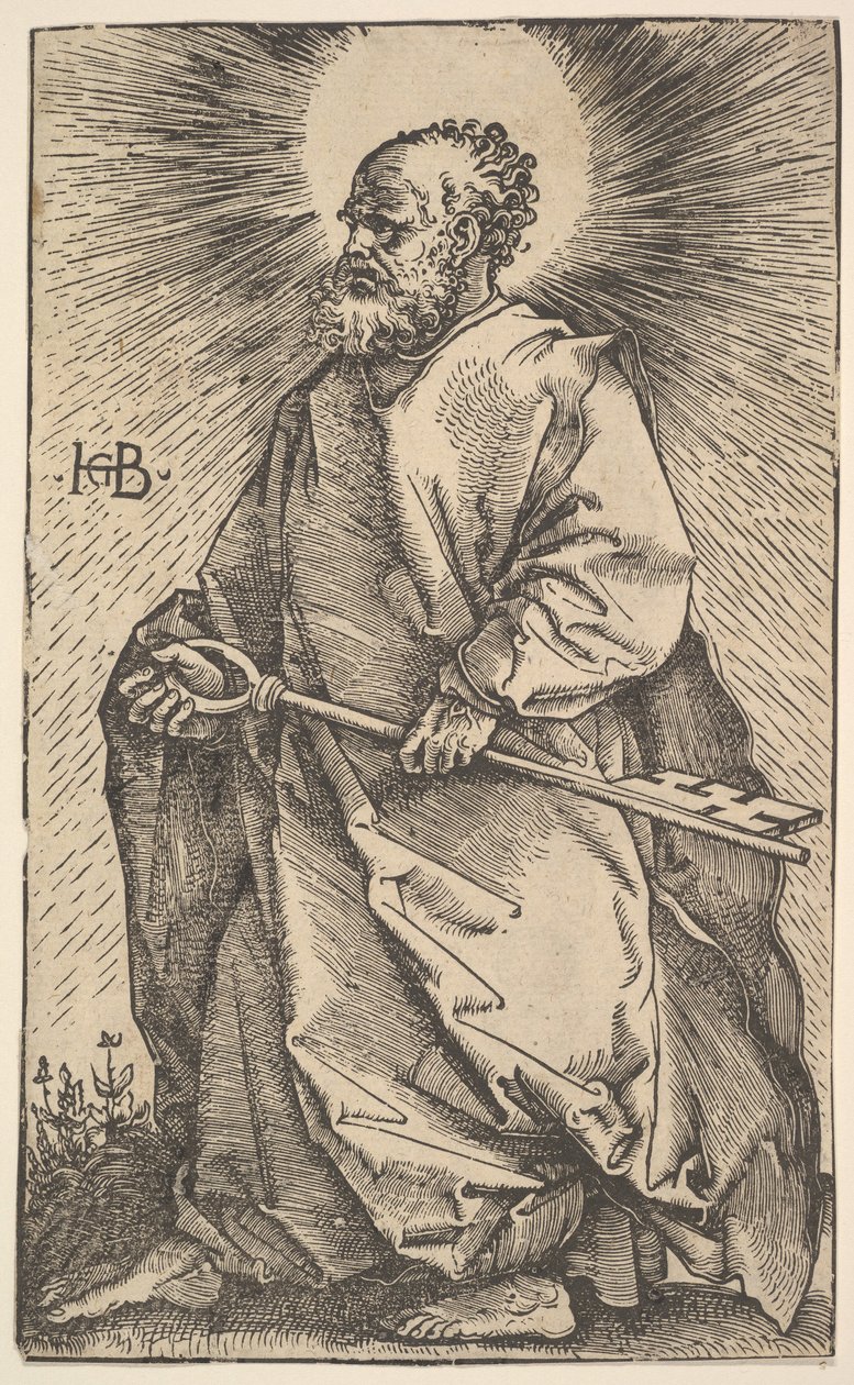 Szent Péter Krisztustól és az apostoloktól, 1519. alkotó: Hans Baldung
