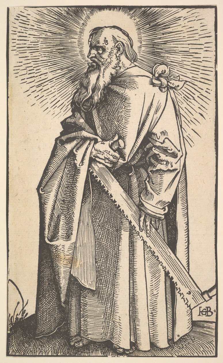 Szent Simon Krisztustól és az apostoloktól, 1519. alkotó: Hans Baldung