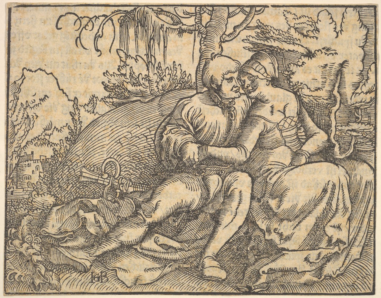 Tízparancsolat hatodik, Die zehe gebot. alkotó: Hans Baldung