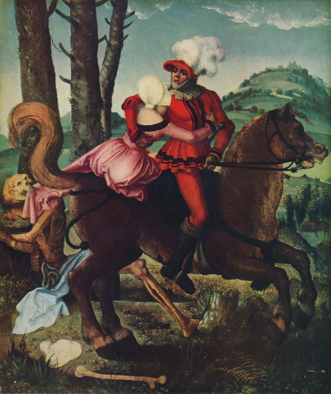 A lovag, a fiatal lány és a halál, c1510, 1939 alkotó: Hans Baldung