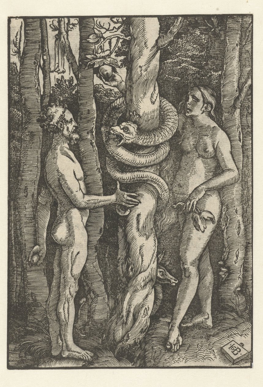 Ádám és Éva a kígyóval Kísértés alkotó: Hans Baldung Grien